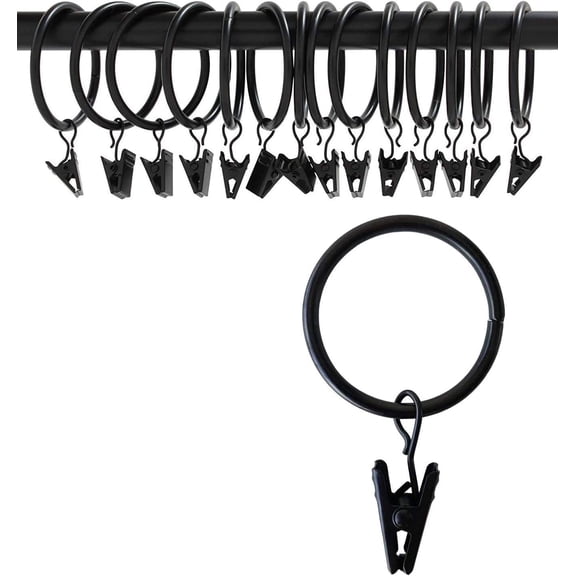 16pcs Drapery Curtain Clips with Rings for Party Light, Art Display, Tent, 2 inch