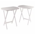 thumbnail image 2 of Corbett Ensemble de 2 Grandes Tables à Collation Fini Blanc, 2 of 14