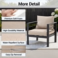 thumbnail image 4 of DELMANGO 4 Pieces Patio Furniture Set, Outdoor Conversation Set All-Weather Patio Sofa Set for Garden, Balcony, Deck, Backyard Beige, 4 of 8