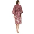 thumbnail image 5 of Nexjvus Womens Robe Kimono Robe Floral Long Satin Robe with Belt Summer Saving Size L, 5 of 5