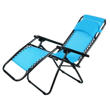 Folding Zero Gravity Reclining Lounge Portable Garden Beach Camping Outdoor Chair