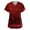 Deep Red #031, variant on Valentine Day Scrub Tops for Woman Short Sleeve Cute V Neck Nursing Scrub Tops Love Heart Print Medical Plus Size Uniforms with Pockets Red 2XL