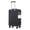 Black, variant on Merronix 28" ABS Hard Shell Large Travel Checked Luggage with 360° Spinner Wheels, Hardside Suitcase with Combination Lock and Side Hooks, Black