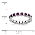 thumbnail image 5 of 925 Sterling Silver Stackable Expressions Rhodolite Garnet Ring Size: 8; for Adults and Teens; for Women and Men, 5 of 5