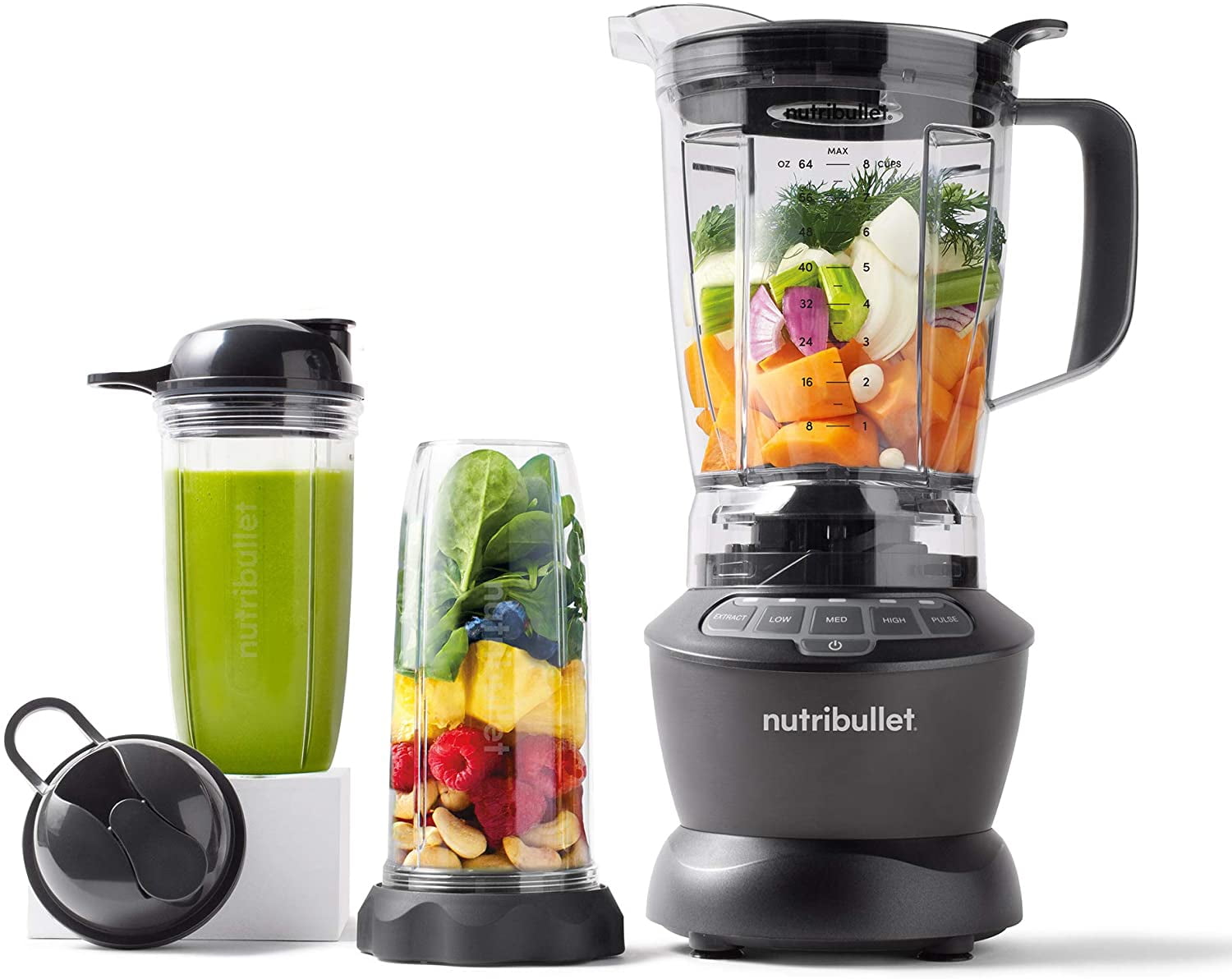 NutriBullet Blender Combo 1200 Watt, Dark Gray (Certified Reconditioned) -  Walmart.com