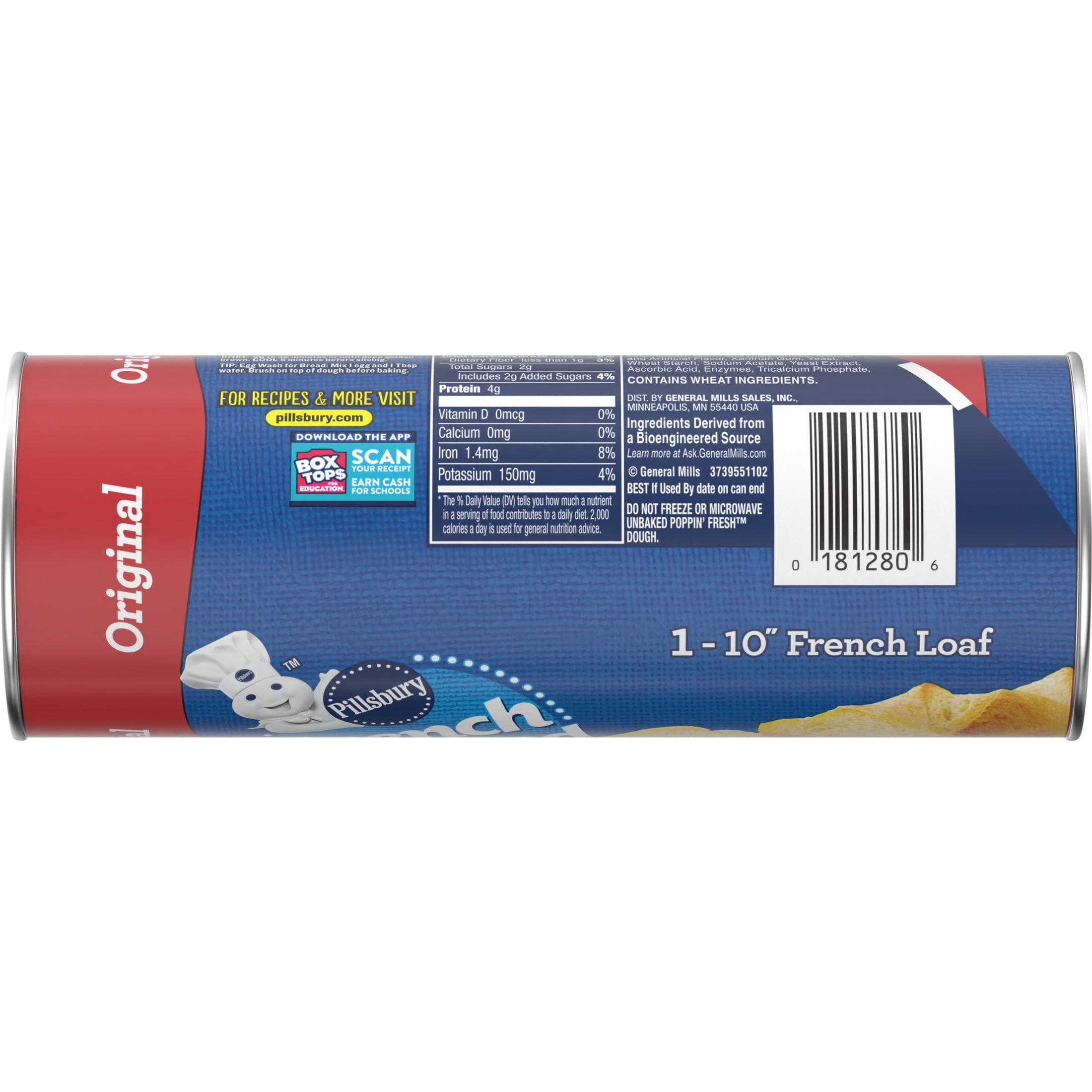 Pillsbury Original French Bread Refrigerated Canned Dough, 11 oz