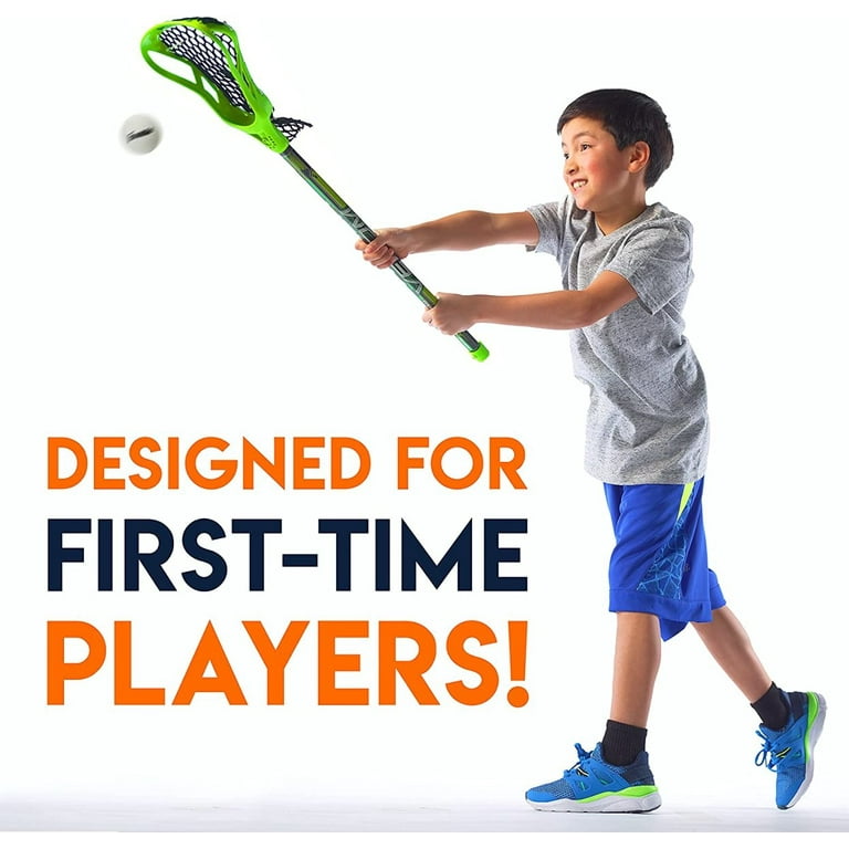 Franklin Sports 32in Youth Practice Lacrosse Stick and Ball for Ages 3+ -  Learn to Play and Teach Fundamentals - Perfect for Beginners - 2 Practice