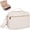 Beige-Rhombus Jacquard Ribbon, variant on 2 Layer Large Bible Carrying Case for Women, Church Bag with Handle, Shoulder Strap and Storage Pocket Protector