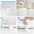 thumbnail image 4 of No Hook Shower Curtain, Japanese Shower Curtains for Bathroom with See Through Top Window, Beige Farmhouse Retro Floral Leaf Pattern Waterproof & Washable Bath Curtain Stand Up Stall 36"x72", 4 of 9