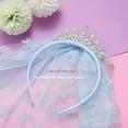 thumbnail image 4 of YooGuoGuo Princess Tiara headband Veil Short 2 Tier Rhinestones Bridal Veil Hairband Costume Party Headpiece Hair Accessories, 4 of 7