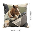 thumbnail image 3 of Funda de Almohada con Diseño de Caballo de Batalla, Ideal para Oficina, Ideal para Silla de Escritorio o Teletrabajo., 3 of 6