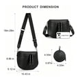 thumbnail image 3 of NOBRAND Women's Crossbody Bag, PU Leather Messenger & Shoulder Bag, Black, 3 of 7