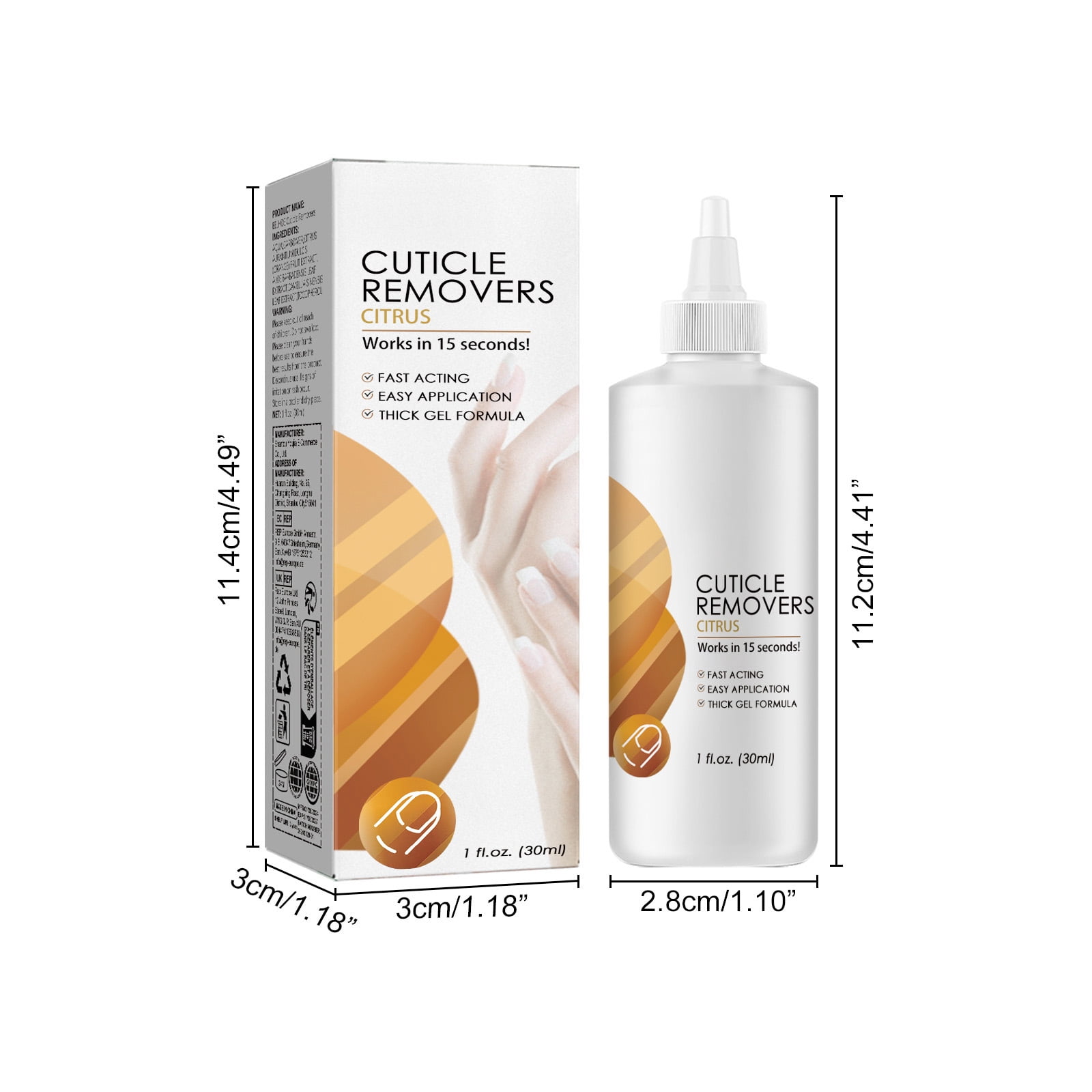 Alvantor Instant Moisturizing Cuticle Remover Gel for Dead Skin Softening, 1 fl. oz.