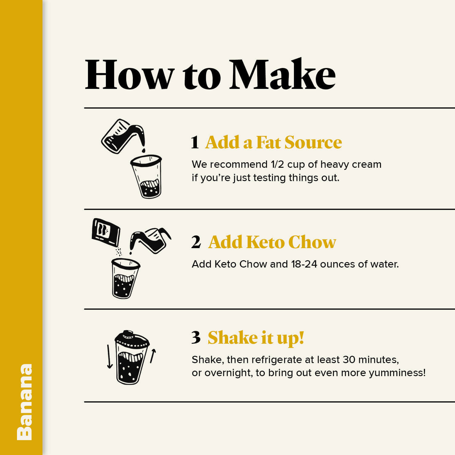 Keto Chow Banana Ultra Low-Carb Meal Shake, 21 Servings