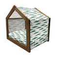 thumbnail image 2 of Crocodile Pet House, Funny Green Alligator Animals in Cartoon Style Zoo Reptile Biting Characters, Outdoor & Indoor Portable Dog Kennel with Pillow and Cover, 5 Sizes, Green and White, by Ambesonne, 2 of 5