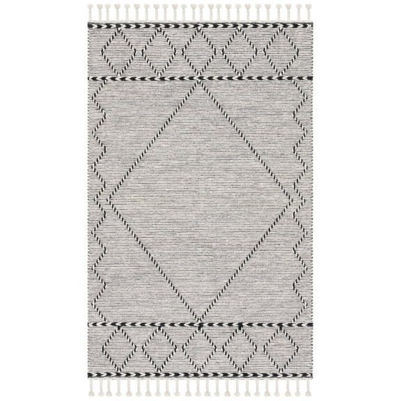 SAFAVIEH Vermont Wessex Trellis Area Rug, Ivory/Black, 5' x 8'