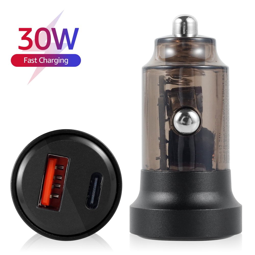 MesaSe PENGXAING Car Charger Compatible with 12-24V 30W Fast Charging Car Charger Adapter with Dual Ports