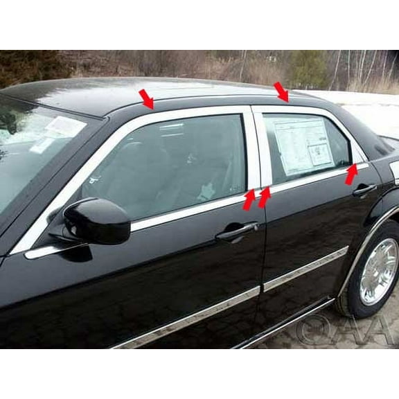 Stainless Steel Window Trim 10Pc Fits 2005-2010 Chrysler 300 WP45760 QAA