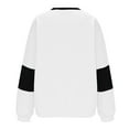 thumbnail image 4 of Goodeals Saving,Round Neck Sweatshirts for Women Colorblock Long Sleeve Oversized Sweatshirt 2024 Crewneck Casual Loose Pullover Tops(White,L), 4 of 4