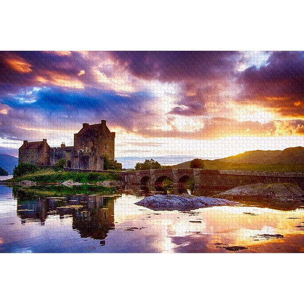 Rompecabezas Puzzle 1000 Piezas Eilean Donan Castillo Escoci Buhoet Buhoet