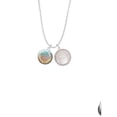 thumbnail image 2 of Delight Jewelry Silvertone Domed Sun Sea Sand Serenity To the World You are a Mother Locket Necklace, 2 of 4