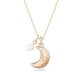 thumbnail image 4 of Collar Swarovski Sublima Moon con cristales oscuros, oro rosa, 4 of 5