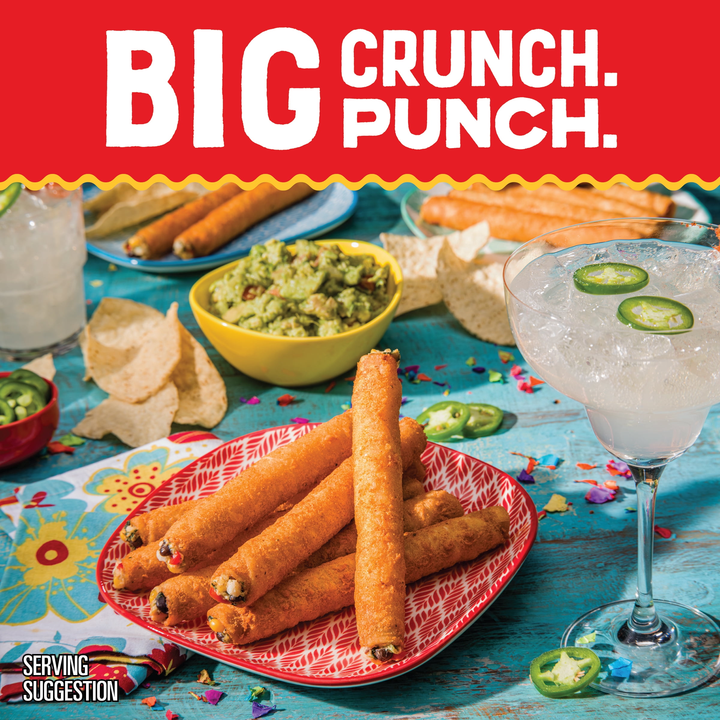 El Monterey Extra Crunchy Southwest Chicken Taquitos, 20.7 oz, 18 Count (Frozen)