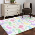 thumbnail image 5 of Easter Colorful Rabbits 3'x5' Area Rugs Spring Flower Cartoon Cute Washable Area Rugs Non-Slip Indoor Floor Mats Carpet for Living Room Bedroom Dining Room, 5 of 9