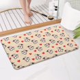 thumbnail image 4 of Beige Cow Heart Pattern Bathroom Rugs Mat,Non Slip Microfiber Bathroom Rug,Rubber Backing,Soft Bathroom Mats for Bathroom Floor,Tub and Shower,17x30in(43x75cm), 4 of 5