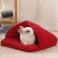thumbnail image 4 of Whigetiy Hamster House Bunny Bed Winter Warm Plush Hideout for Rabbit Guinea Pig, 4 of 19