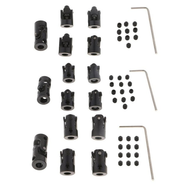 Acoplador de Acoplamiento Del Eje de Transmisión D Del Barco Del Coche de Las Juntas Universales 5pcs / Set 4 a 4 mm Baoblaze Acoplador de eje flexible