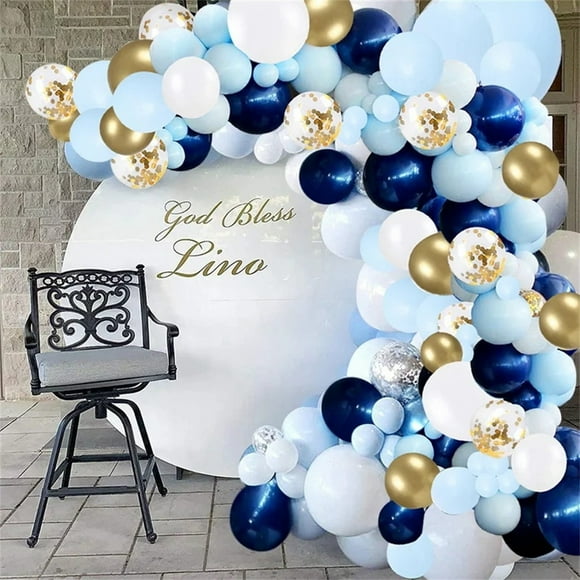 Royal Blue And Gold Balloon Decorations