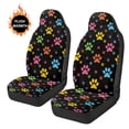 thumbnail image 3 of Uorisanigo Universal Seat Covers, Colorful Dog Paw Car Seat Covers Front Sets, Blanket Cloth Auto Seats Cover, 2-Pack Car Seats Cushion Fit for Most Cars SUV, 3 of 7