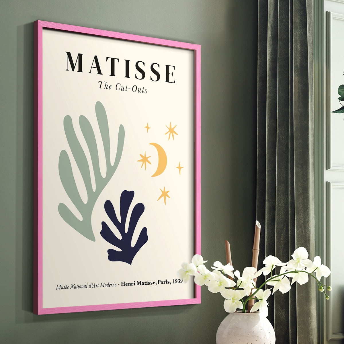 Matisse CCCLXIX in Pink Solid Wood 16 x 20 Framed Print