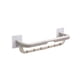 thumbnail image 2 of Cateissary Toallero montado en la pared Barra de almacenamiento de baño Soporte de baño plegable Accesorios de baño Blanco, 2 of 6