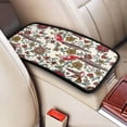 thumbnail image 2 of Bingfone Car Four-Season Universal Armrest Box Mat,Car Armrest Seat Cover Soft Leather Waterproof Armrest Cover Center Console Mat-Dark Enchanted Flowers And Birds, 2 of 7