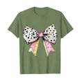 thumbnail image 1 of Camiseta de Cuello Redondo de Manga Corta de la Mujer, Top de Moda para Invierno Y Primavera Impresa de Navidad Casual 3/4, 1 of 7