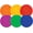 Assorted, variant on Champion Sports Round Poly Spot Markers, 10", Set of 6 - Assorted Colors
