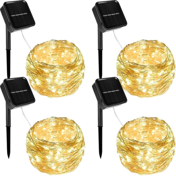 Guirnalda de luces solares Twinkle Star de 4 x 120 LED, 14 m, resistente al agua