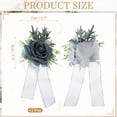 thumbnail image 2 of Uxcell 2 Pcs Corsage de Muñeca de Flores Gris Oscuro, Pulseras de Flores Artificiales para Boda Novia Novio Ceremonia Aniversario Baile Fiesta, 2 of 6