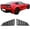 Carbon Fiber Print, variant on Ikon Motorsports Compatible with 14-19 Chevy Corvette C7 Classic Style Side Window Louvers Pair Matte Black