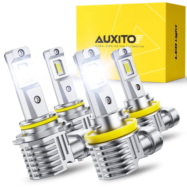 Bombillas LED AUXITO 9005 H11 de 8000 lúmenes, más brillantes y ultrabrillantes, 4 unidades