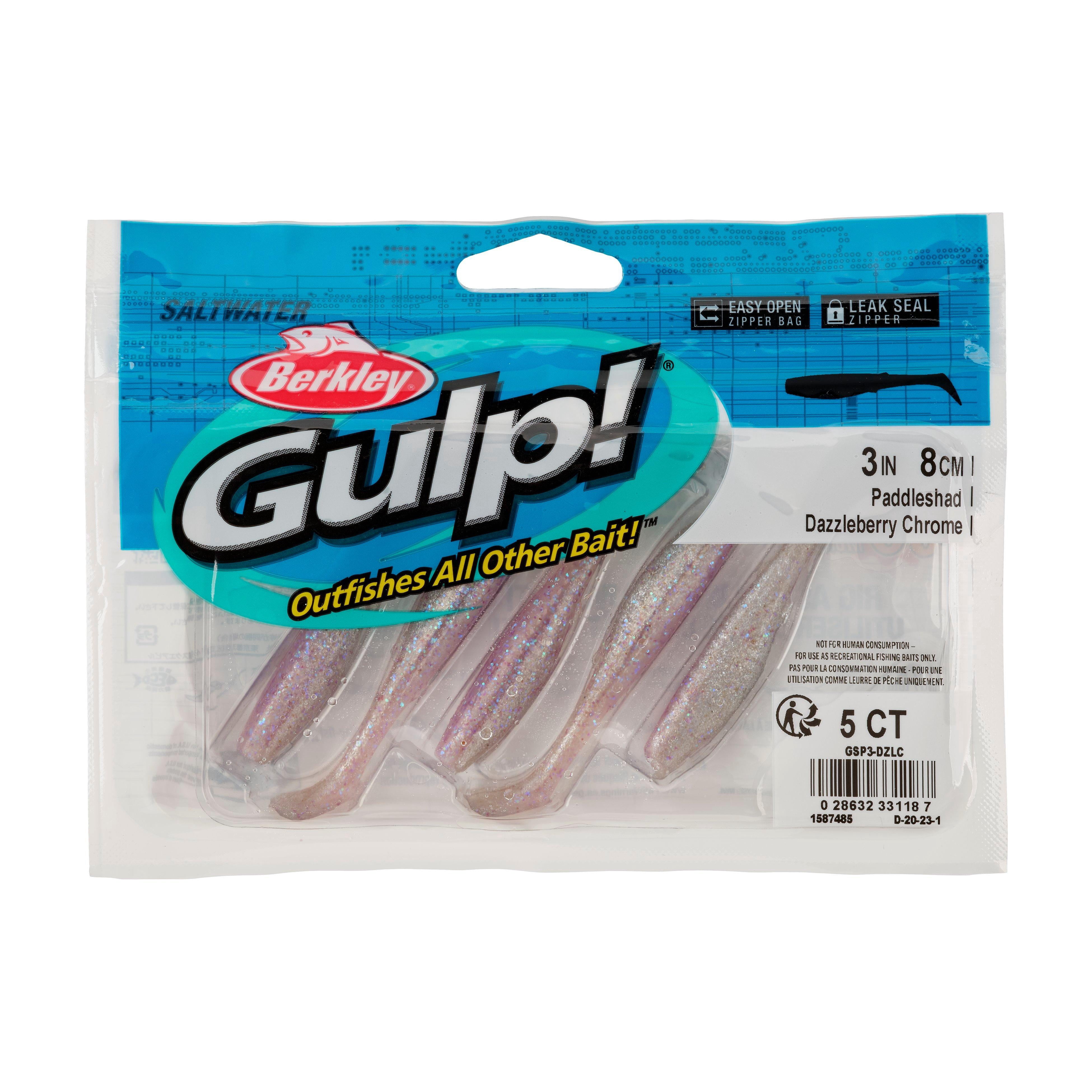 Berkley Gulp!® Saltwater Paddleshad, 3 in, Dazzleberry Chrome