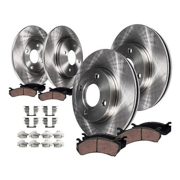 Front and Rear Brake Pad and Rotor Kit - Compatible with 1993 - 2001 Nissan Altima 1994 1995 1996 1997 1998 1999 2000