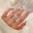 thumbnail image 4 of Anillo de mujer, reemplazo decorativo portátil, perla, elegante, extremo abierto, ajustable, anillos para mujer, joyería, regalo de cumpleaños Ropa, zapatos y accesorios Miscelánea Doble capa Minnieouse AP015756-02, 4 of 6