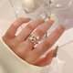 thumbnail image 3 of Anillo de aleación para mujer, reemplazo de perla Adorable, elegante, de extremo abierto, anillos de moda para mujer, adorno de joyería, regalo Ropa, zapatos y accesorios Miscelánea Doble capa Qarigey AP015756-02, 3 of 6
