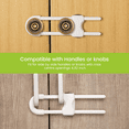 thumbnail image 7 of 6 Pack U-Shaped Sliding Cabinet Locks- Multifunctional Child Safety Latch Lock Adjustable Baby Proofing Latches for Home Cabinets Cupboard Fridge Doors Windows Knobs and Handles, 7 of 7