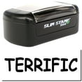 thumbnail image 1 of Slim Pre-Inked Terrific Stamp, Slim 1444, Ultra Slim Design, Impression Size 1/2" by 1-3/4", Up to 25,000 Impressions - Black Ink, 1 of 10