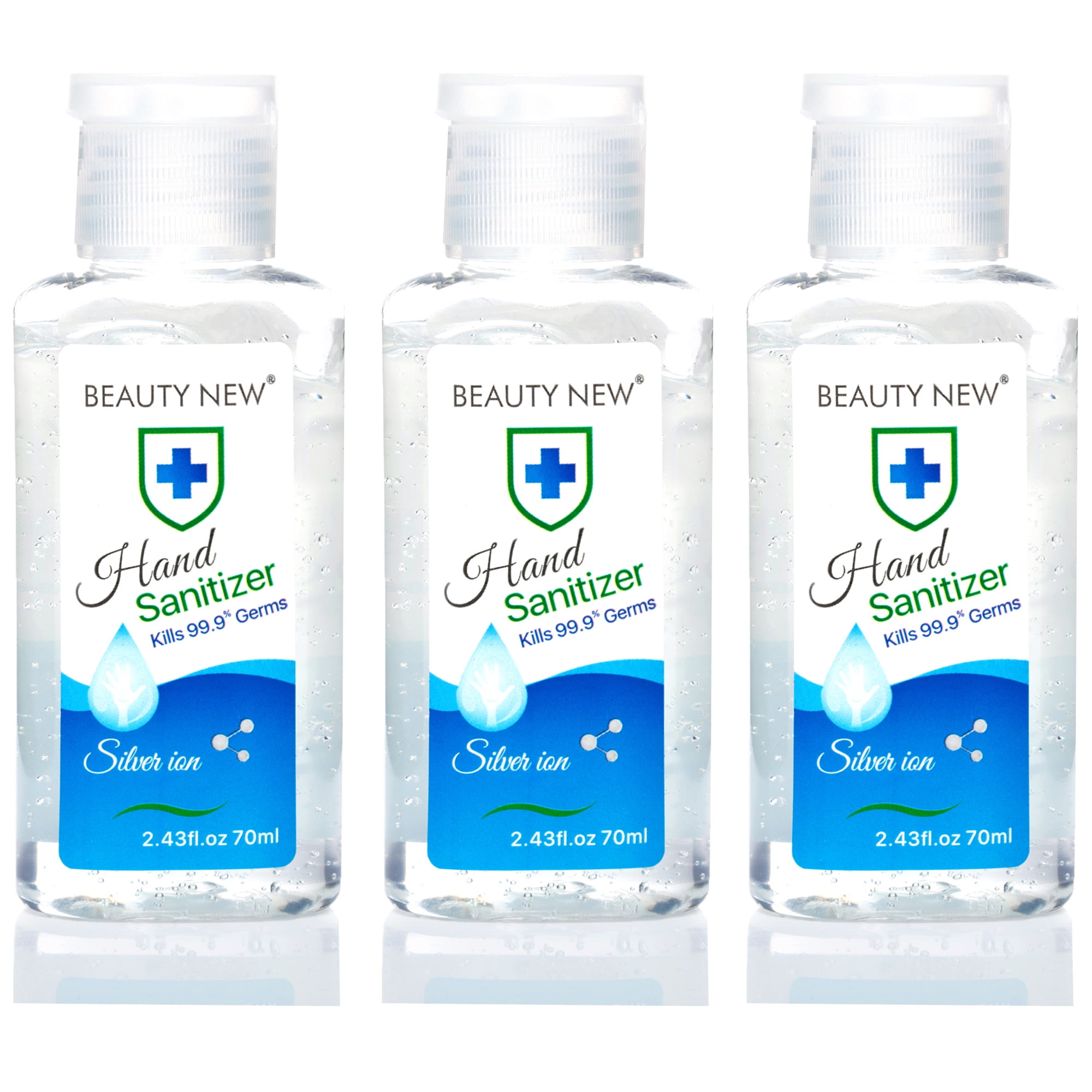 3PCS Disposable NoRinse Antibacterial Gel, Portable Hand Wash Gel Hand Sanitizer, Maintaining