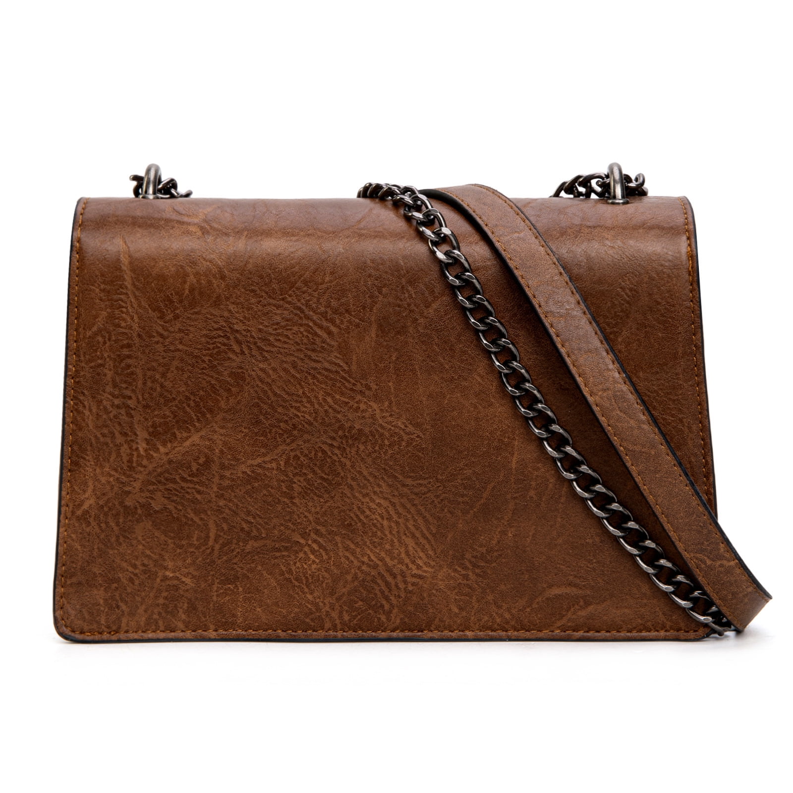 Wrangler Crossbody Purse for Women Shoulder Bag Vintage Wallets with Chain Strap, Brown